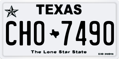 TX license plate CHO7490