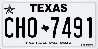 TX license plate CHO7491