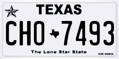 TX license plate CHO7493