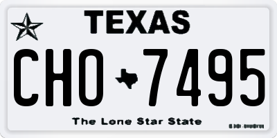 TX license plate CHO7495