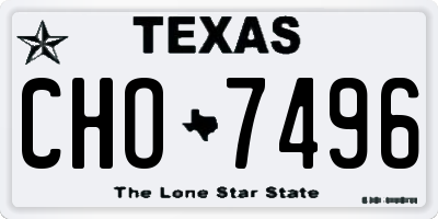 TX license plate CHO7496