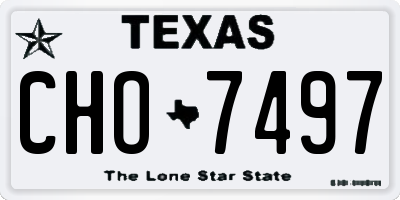 TX license plate CHO7497