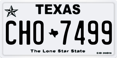 TX license plate CHO7499