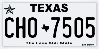 TX license plate CHO7505