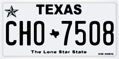 TX license plate CHO7508