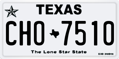 TX license plate CHO7510
