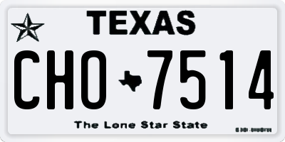 TX license plate CHO7514