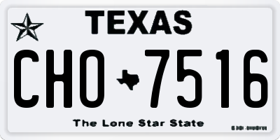 TX license plate CHO7516