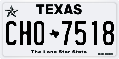 TX license plate CHO7518