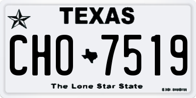 TX license plate CHO7519