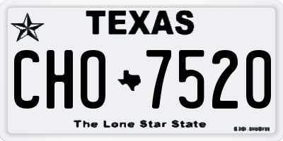 TX license plate CHO7520
