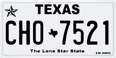 TX license plate CHO7521