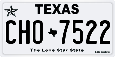 TX license plate CHO7522