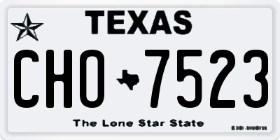 TX license plate CHO7523