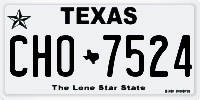 TX license plate CHO7524