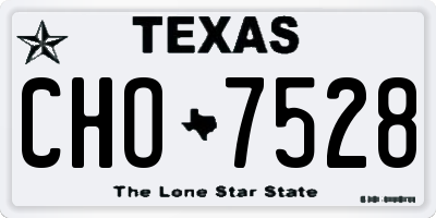 TX license plate CHO7528