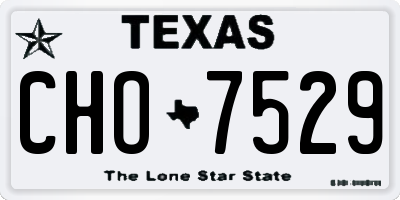 TX license plate CHO7529