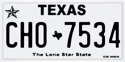 TX license plate CHO7534