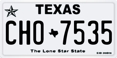 TX license plate CHO7535