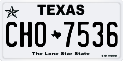 TX license plate CHO7536