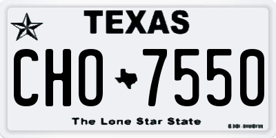 TX license plate CHO7550