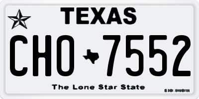 TX license plate CHO7552