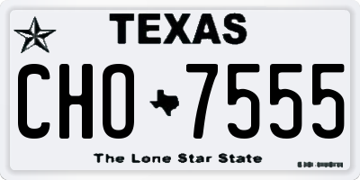TX license plate CHO7555