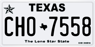 TX license plate CHO7558