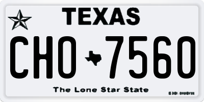 TX license plate CHO7560