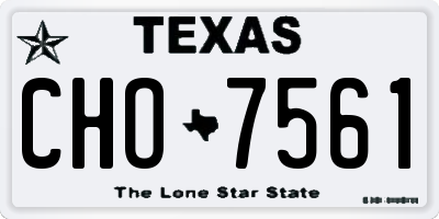 TX license plate CHO7561