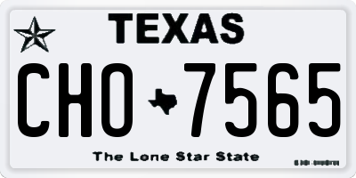 TX license plate CHO7565