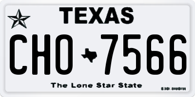 TX license plate CHO7566