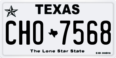TX license plate CHO7568