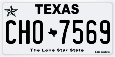 TX license plate CHO7569
