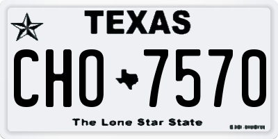 TX license plate CHO7570