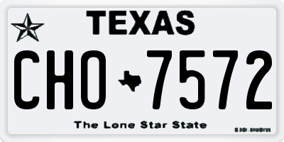 TX license plate CHO7572
