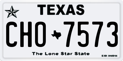 TX license plate CHO7573