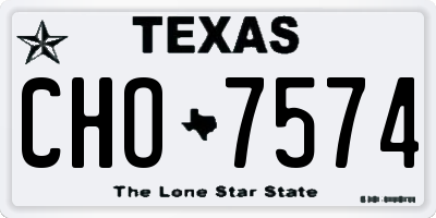 TX license plate CHO7574