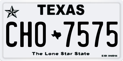 TX license plate CHO7575