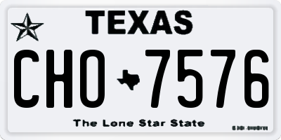 TX license plate CHO7576