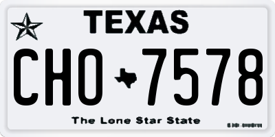 TX license plate CHO7578