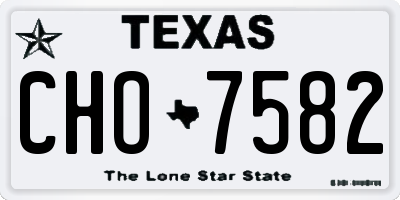 TX license plate CHO7582