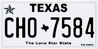 TX license plate CHO7584