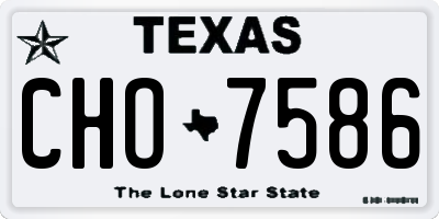 TX license plate CHO7586