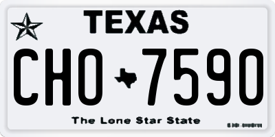 TX license plate CHO7590