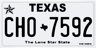 TX license plate CHO7592