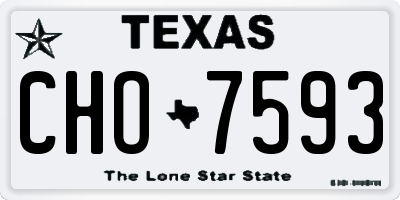 TX license plate CHO7593