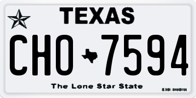 TX license plate CHO7594