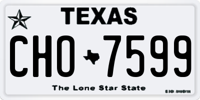 TX license plate CHO7599