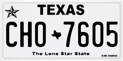 TX license plate CHO7605